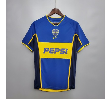 Boca Juniors 01/02 Home Dark Blue Soccer Jersey